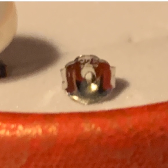 STERLING SILVER FUAX PEARL STUDS - Picture 5 of 5